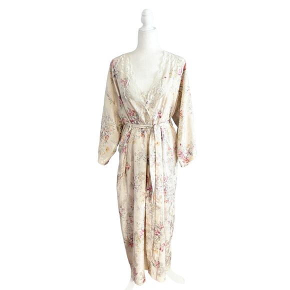 Vintage California Dynasty Expressions Floral Nightgown & Robe Set Medium - Picture 2 of 16